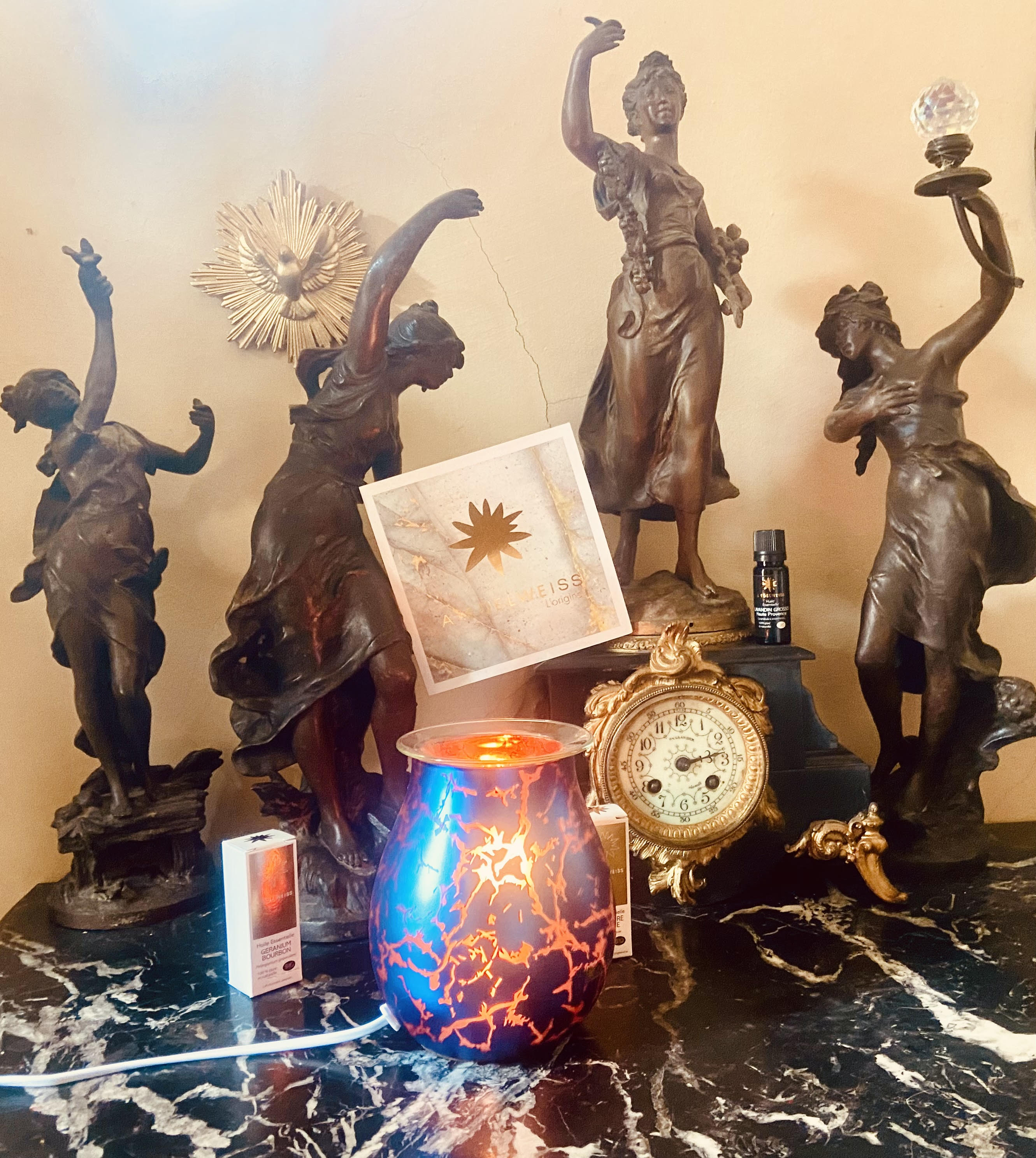 Diffuseur de chaleur douce Verre bleu – A Edelweiss